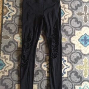 Express leggings with holes in the front